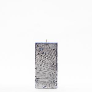 3x3x6 Blue Frosted Square Pillar Candle