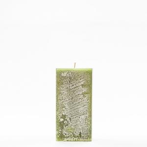 3x3x6 Green Frosted Square Pillar Candle