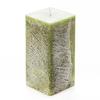 3x3x6 Green Frosted Square Pillar Candle