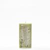 3x3x6 Green Frosted Square Pillar Candle