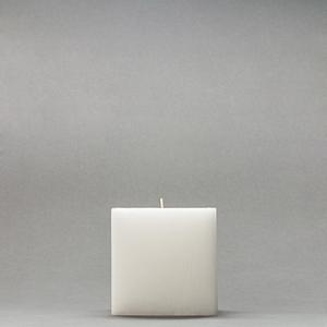 4x4x4 White Frosted Square Pillar Candle