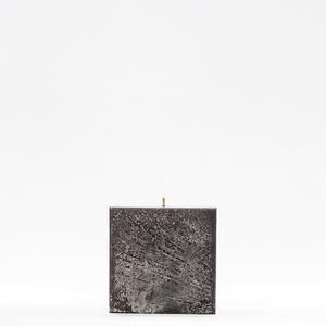 4x4x4 Black Frosted Square Pillar Candle