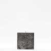 4x4x4 Black Frosted Square Pillar Candle