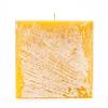 4x4x4 Yellow Frosted Square Pillar Candle