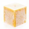 4x4x4 Yellow Frosted Square Pillar Candle