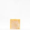 4x4x4 Yellow Frosted Square Pillar Candle