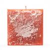 4x4x4 Orange Frosted Square Pillar Candle