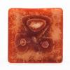 4x4x4 Orange Frosted Square Pillar Candle