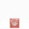 4x4x4 Orange Frosted Square Pillar Candle