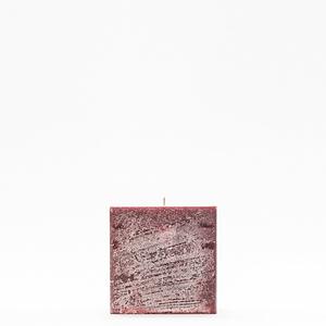 4x4x4 Red Frosted Square Pillar Candle