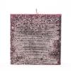 4x4x4 Purple Frosted Square Pillar Candle