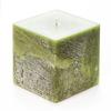 4x4x4 Green Frosted Square Pillar Candle