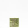 4x4x4 Green Frosted Square Pillar Candle