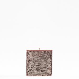 4x4x4 Brown Frosted Square Pillar Candle