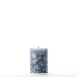 3x4 Blue Chunky Pillar Candle