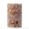 4x6 Brown Chunky Pillar Candle