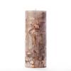 4x10 Brown Chunky Pillar Candle