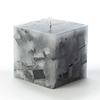 3x3x4 Black Chunky Square Pillar Candle