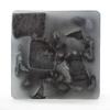 3x3x4 Black Chunky Square Pillar Candle