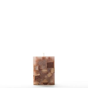 3x3x4 Brown Chunky Square Pillar Candle