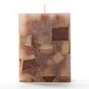 3x3x4 Brown Chunky Square Pillar Candle