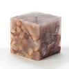 3x3x4 Brown Chunky Square Pillar Candle