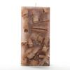 3x3x6 Brown Chunky Square Pillar Candle