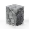 4x4x4 Black Chunky Square Pillar Candle