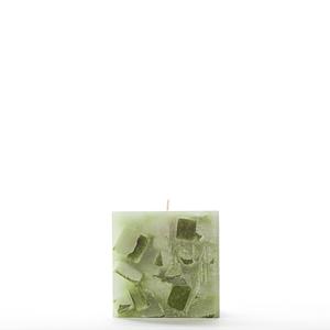 4x4x4 Green Chunky Square Pillar Candle