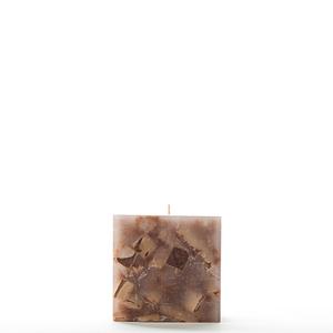 4x4x4 Brown Chunky Square Pillar Candle