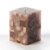 4x4x4 Brown Chunky Square Pillar Candle
