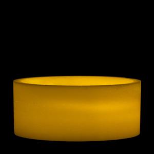 7x3 Ivory Round LED Flameless Pillar Candles