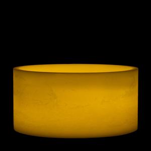 10x5 Ivory Round LED Flameless Extra Large Pillar Candles