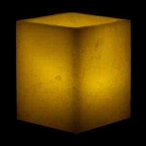 3x3x3 LED Flameless Square Pillar Candles Ivory