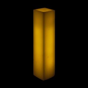 3x3x10 LED Flameless Square Pillar Candles Ivory