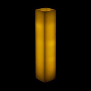 3x3x11 LED Flameless Square Pillar Candles Ivory