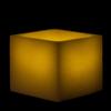 4x4x3 LED Flameless Square Pillar Candle Ivory