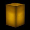 4x4x5 LED Flameless Square Pillar Candle Ivory