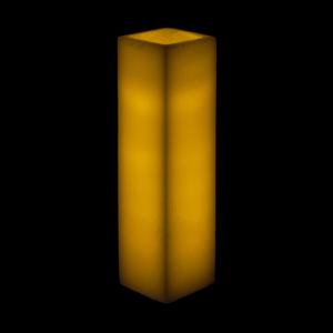 4x4x11 LED Flameless Square Pillar Candle Ivory