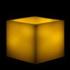 5x5x4 Square Flameless Large Pillar Candles Ivory