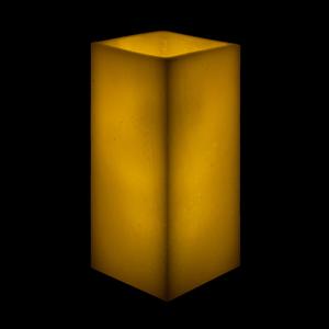 5x5x9 Square Flameless Large Pillar Candles Ivory
