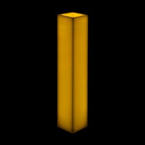 5x5x19 Square Flameless Large Pillar Candles Ivory