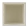 6x6x3 Flameless Large Square Pillar Candle Ivory
