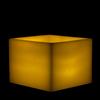 6x6x4 Flameless Large Square Pillar Candle Ivory
