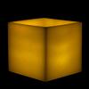 6x6x5 Flameless Large Square Pillar Candle Ivory