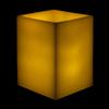 6x6x7 Flameless Large Square Pillar Candle Ivory