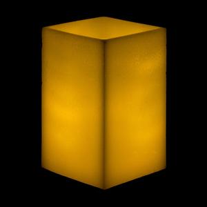 6x6x8 Flameless Large Square Pillar Candle Ivory