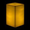 6x6x8 Flameless Large Square Pillar Candle Ivory