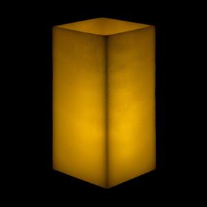 6x6x10 Flameless Large Square Pillar Candle Ivory