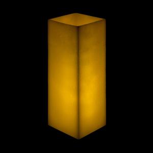 6x6x13 Flameless Large Square Pillar Candle Ivory